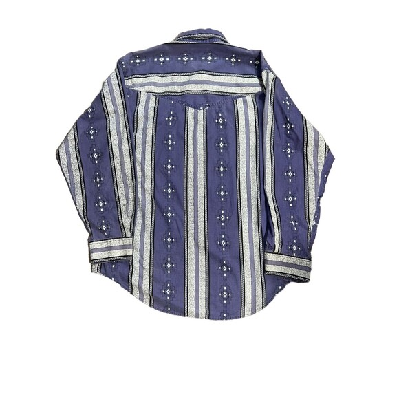 VTG FRONTIER SERIES Aztec STRIPED BRUSHPOPPER WESTERN SHIRT MEN'S XL  16-16.5 - Picture 3 of 4